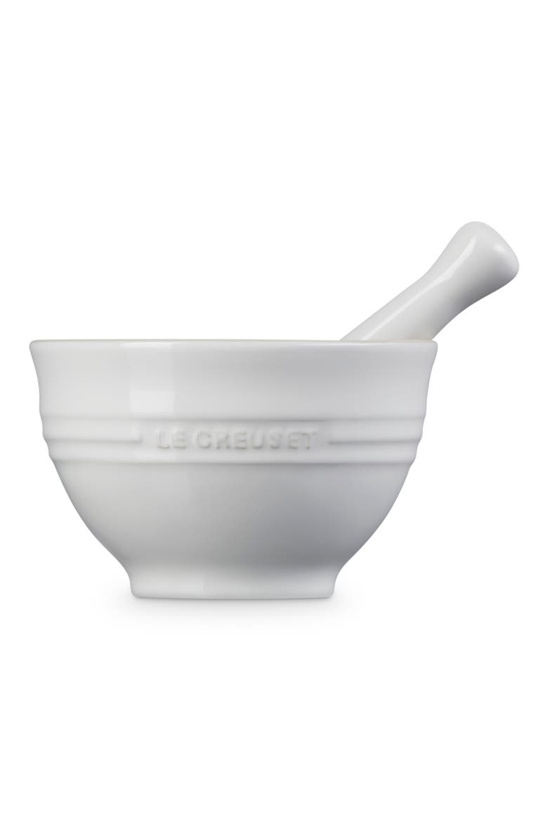 Mortar & Pestle Set, Alternate, color, WHITE