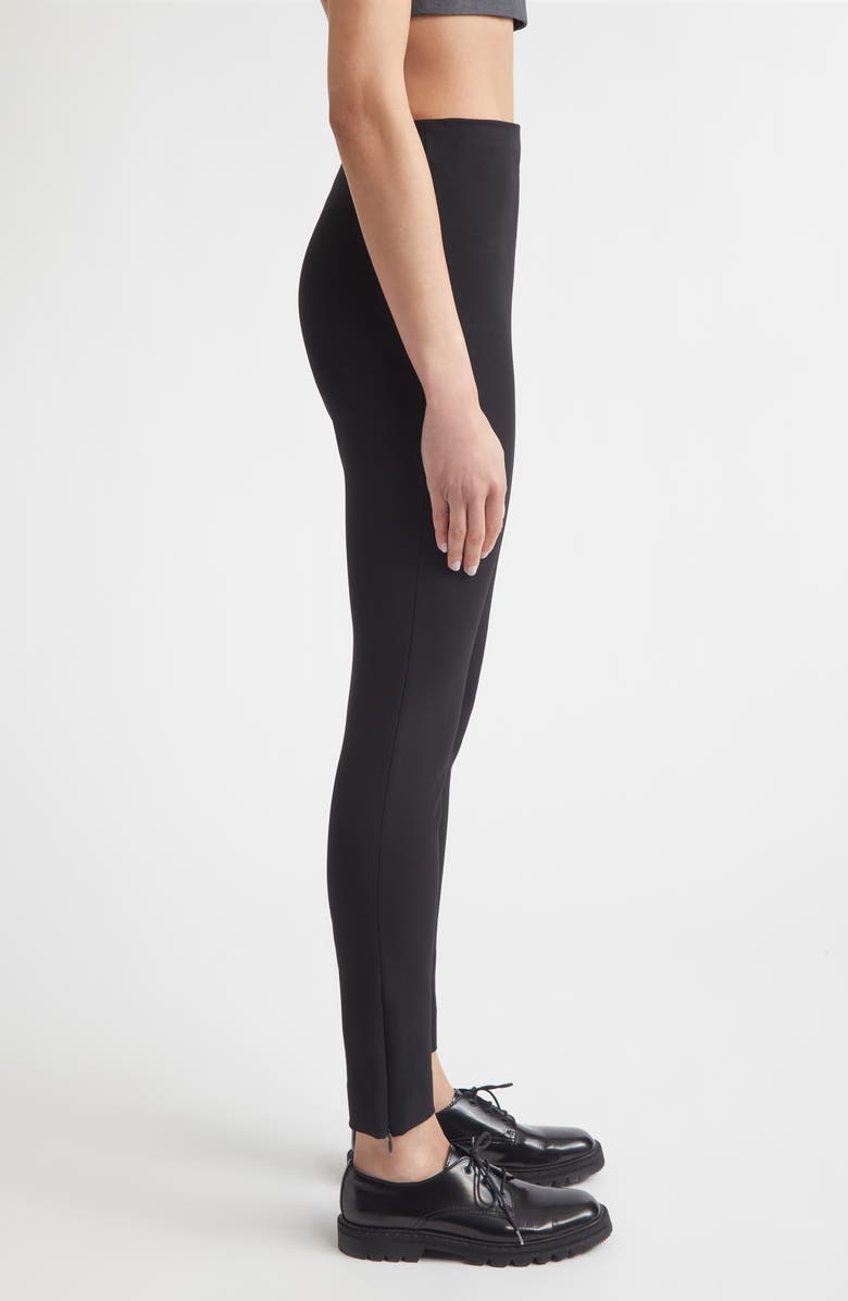Jil Sander Invisible Zip Leggings, Alternate, color, Black