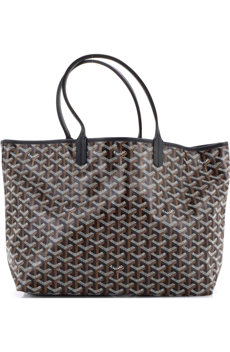 Pre-Owned Goyard Saint Louis Tote Coated Canvas PM, Main, color, Black