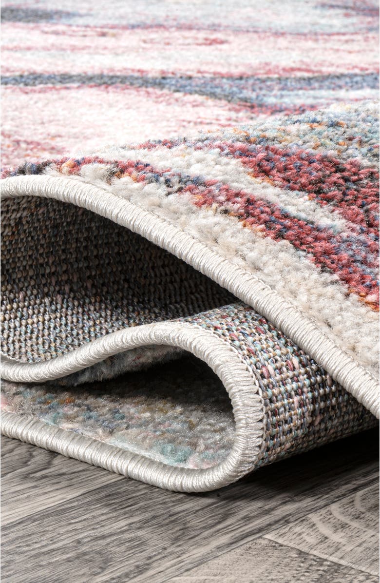 JONATHAN Y Giglio Modern Botanical Flower Area Rug, Alternate, color, Pink/Gray