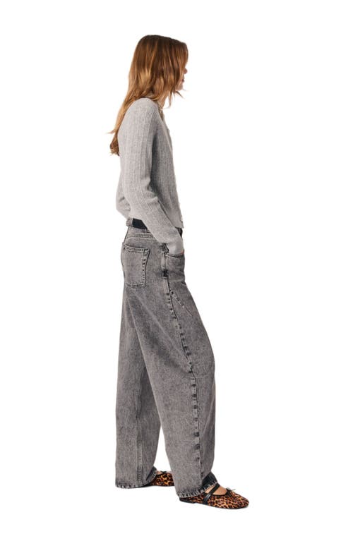 Maje Cardigan With Jewelry Collar In Grey