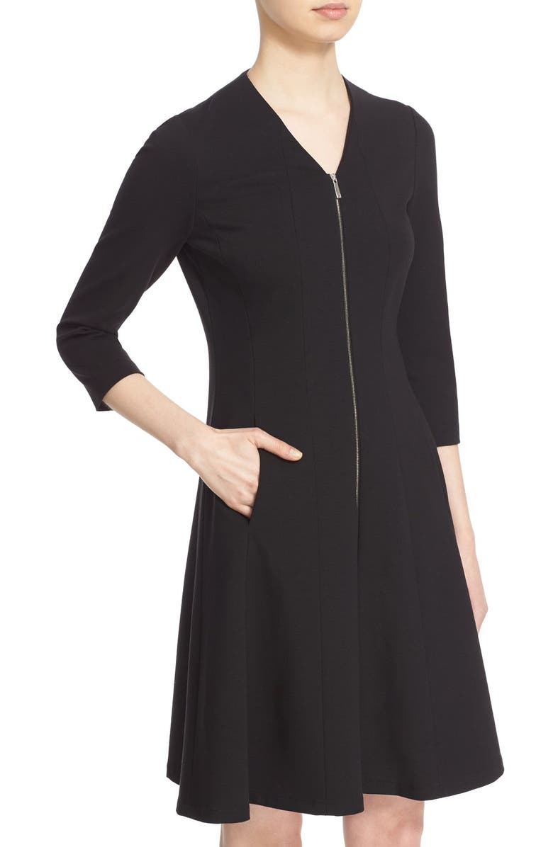 Lafayette 148 New York 'Rosalie' Zip Front Fit & Flare Dress | Nordstrom Lafayette 148 New York 'Rosalie' Zip Front Fit & Flare Dress | Nordstrom