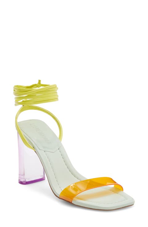 Elvy Ankle Wrap Block Heel Sandal (Women)