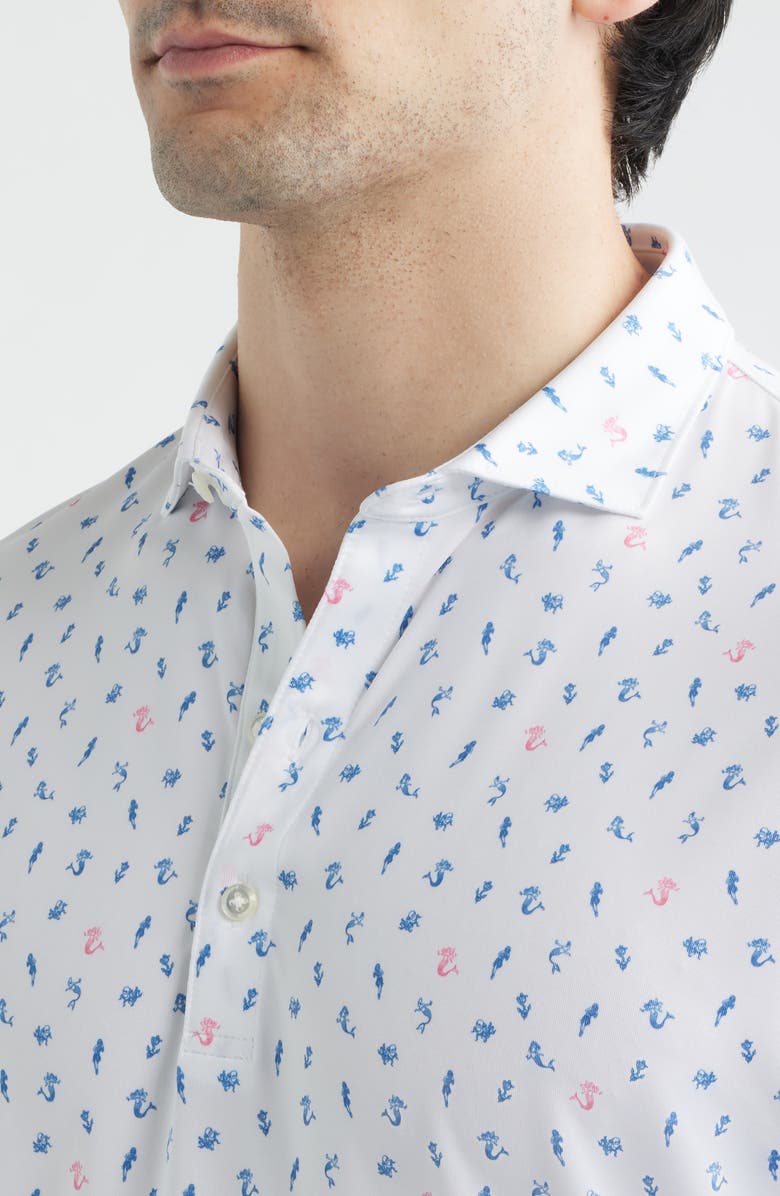 johnnie-O Tidebreaker Short Sleeve Polo Shirt, Alternate, color, White