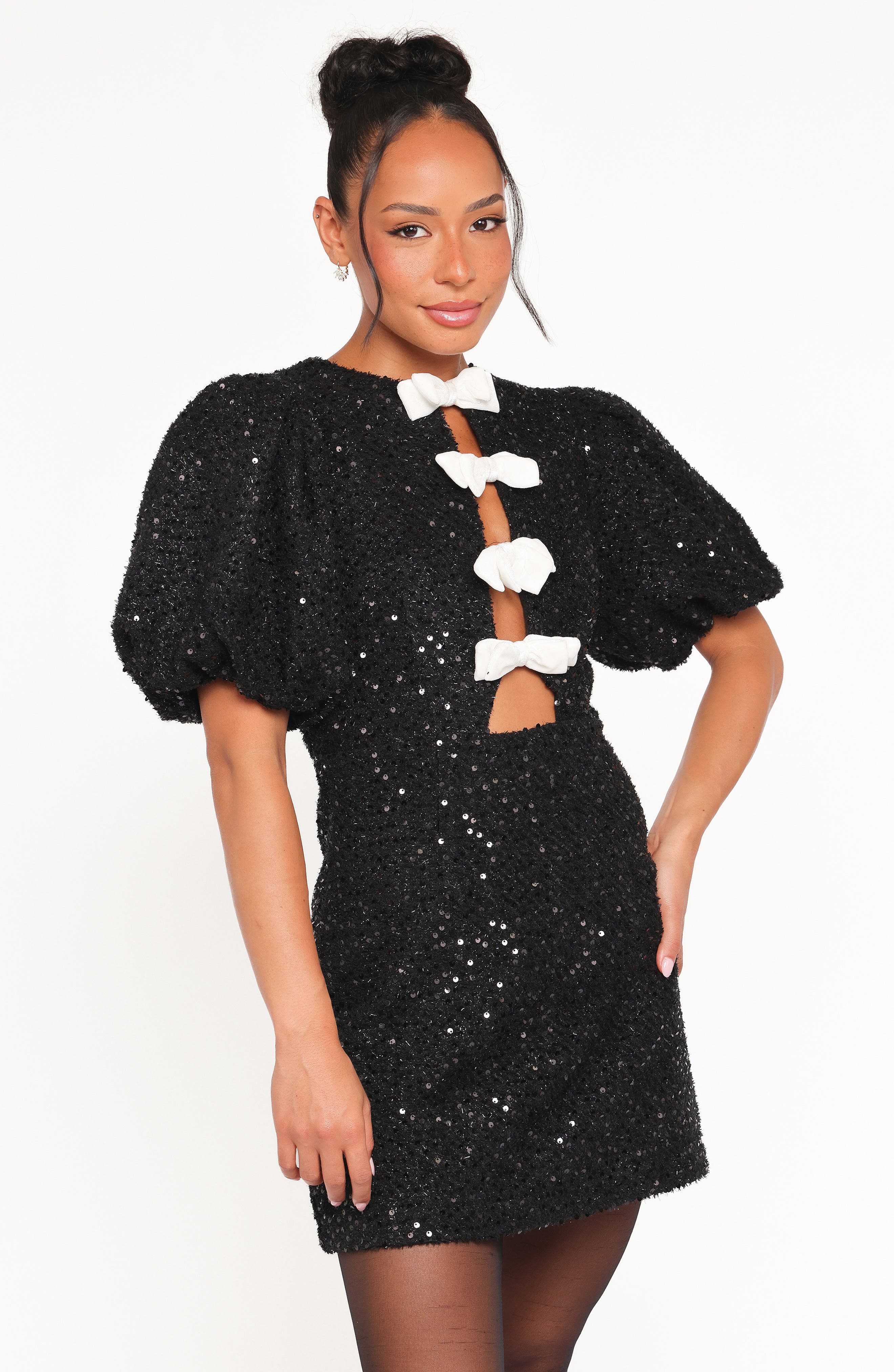Natasha Sequin Boucle Minidress - image 2