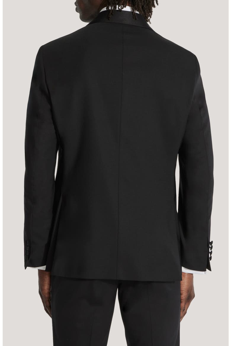 Ethan Shawl Collar Black Wool Tuxedo, Alternate, color, BLACK