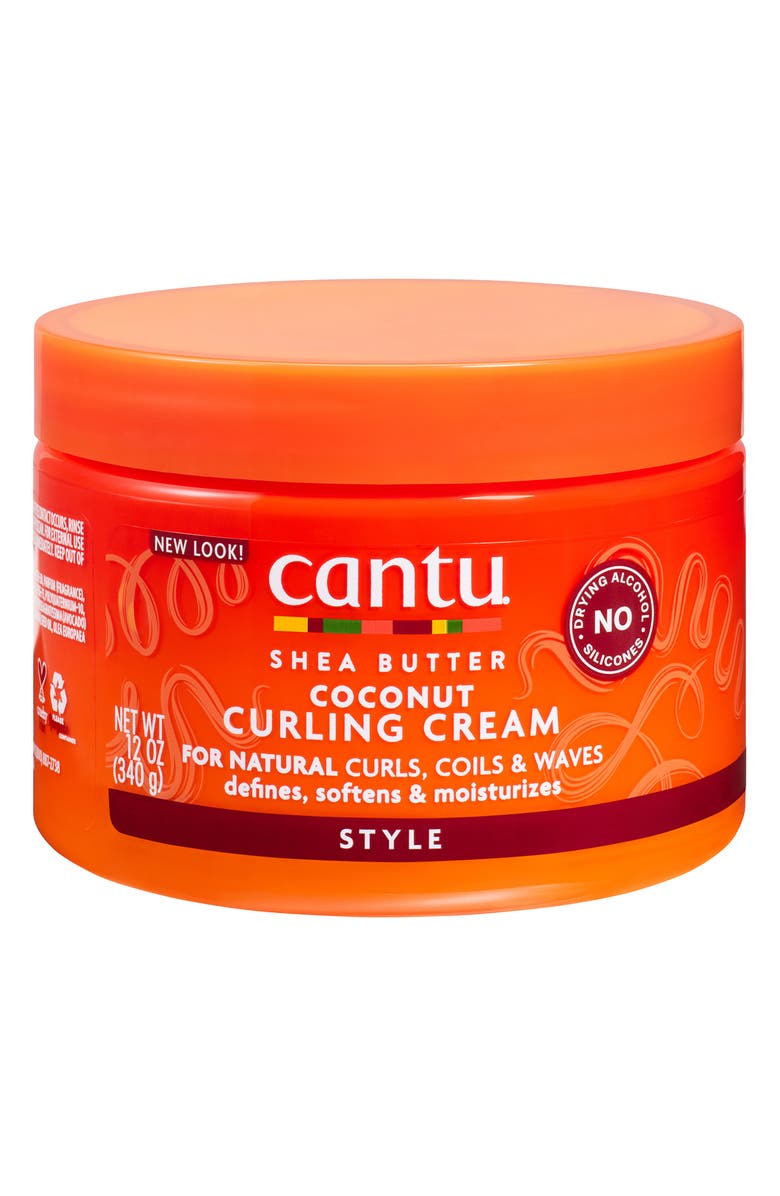 cantu Shea Butter Coconut Curling Cream, Main, color,