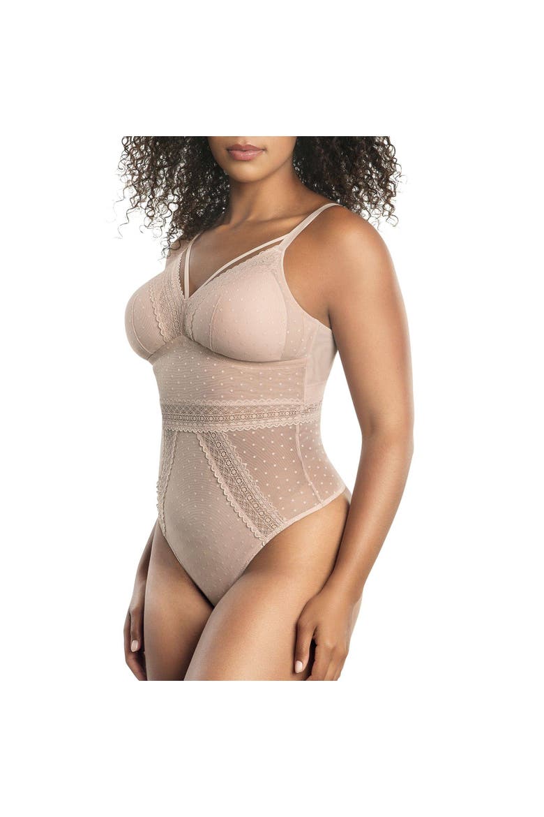 Mia Wire-Free Full Bust Bodysuit, Alternate, color, Cameo Rose