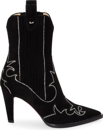 Santia Crystal Beaded Western Boot