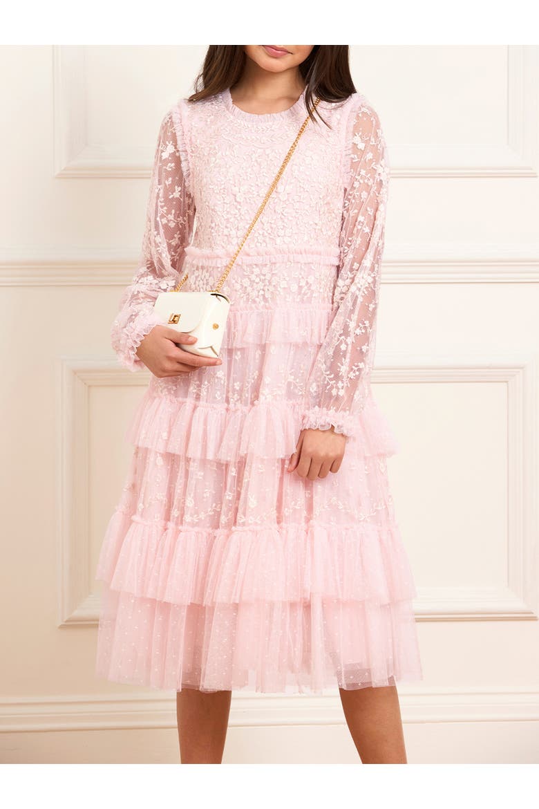 Kid's Blossom Lace Kids Dress, Alternate, color, Dusk Pink/Cream
