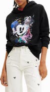 Desigual Mickey Mouse Splattered Graphic Hoodie