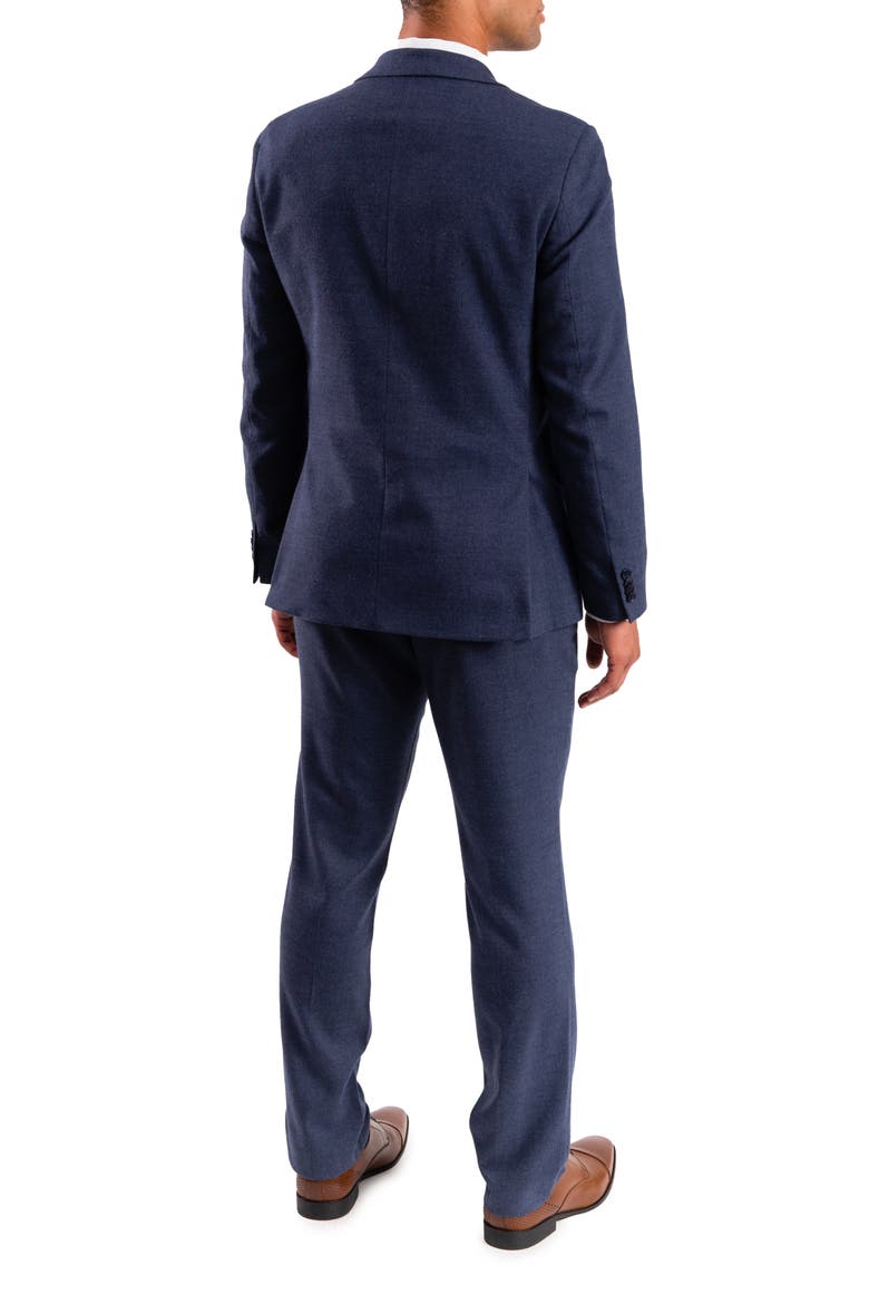 Navy Donegal Twist Trim Fit Suit, Alternate, color, NAVY