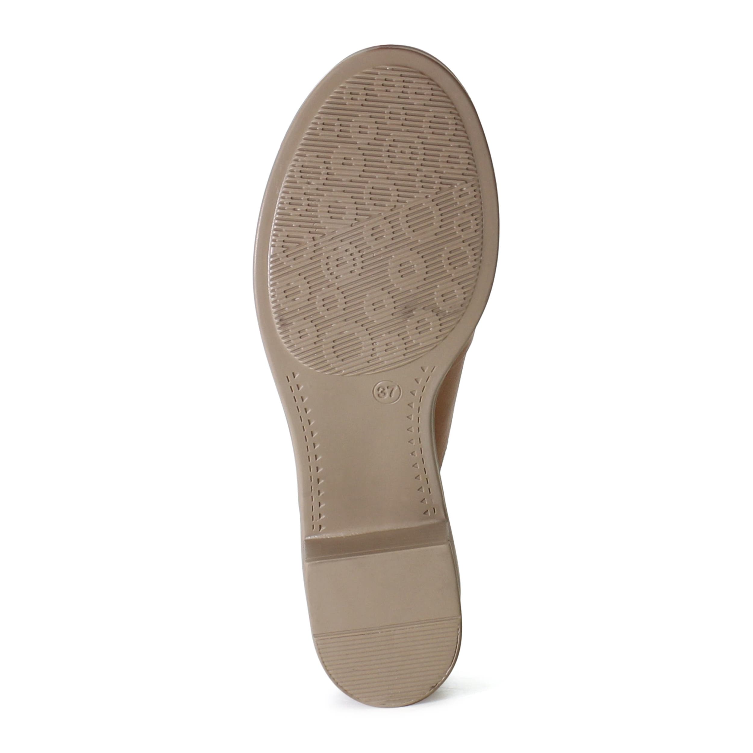 Diba True KNOW HOW Leather Slip On Heeled Sandal, Alternate, color, Coconut