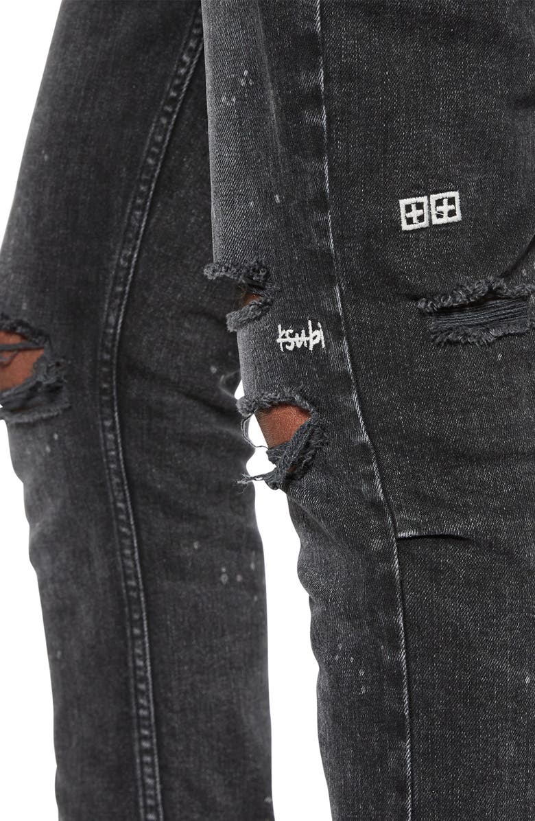 Ksubi Chitch Blakk Rokk Skinny Jeans, Alternate, color, 