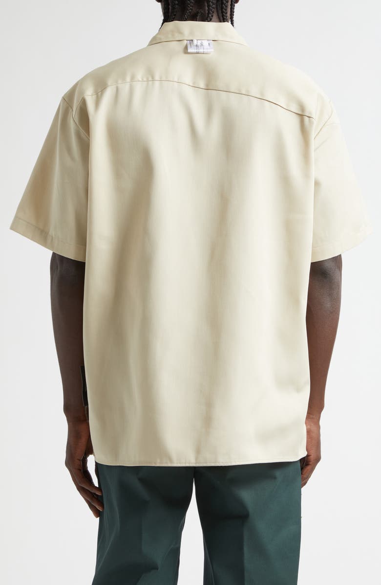 Undercover x Dickies Short Sleeve Button-Up Work Shirt, Alternate, color, Beige
