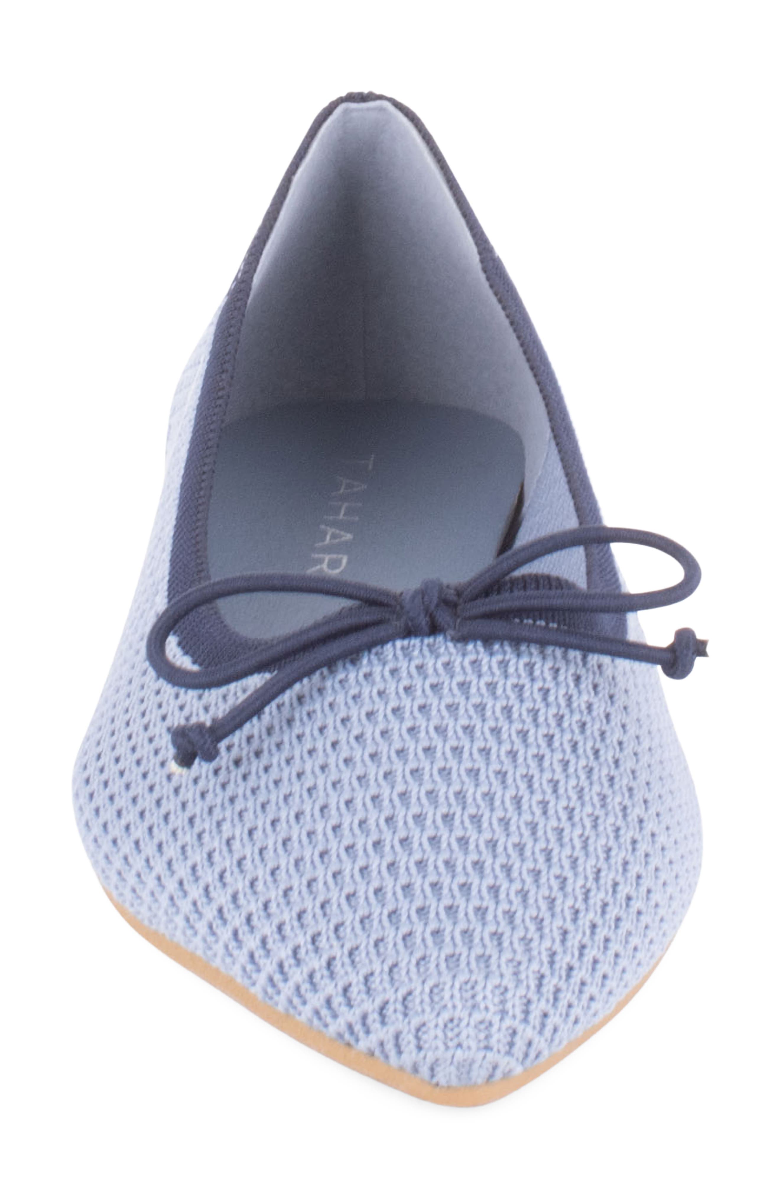 Tahari Bogota Pointed Toe Flat, Alternate, color, Blue/ Navy