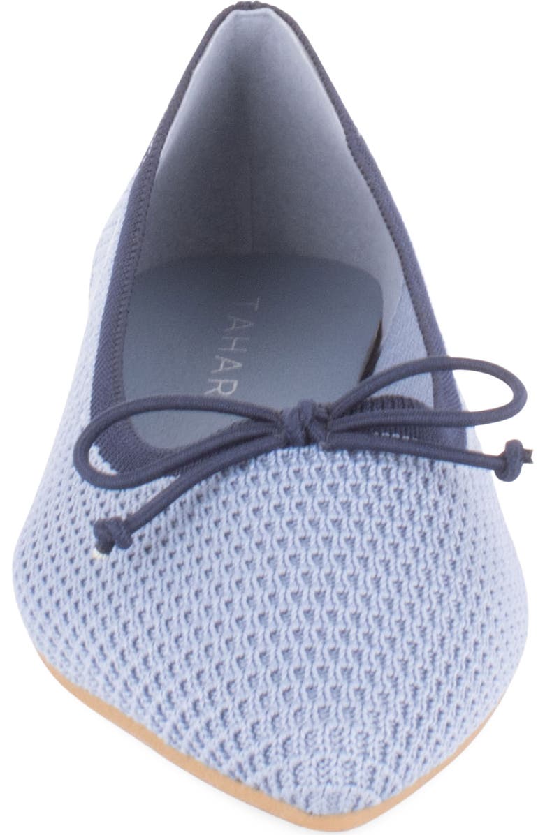Tahari Bogota Pointed Toe Flat, Alternate, color, Blue/ Navy