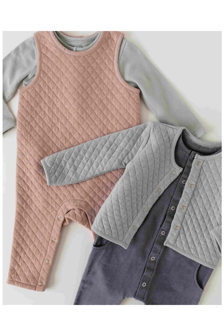 Essentials Organic Cotton Romper, Alternate, color, FOUNTAIN BLUE
