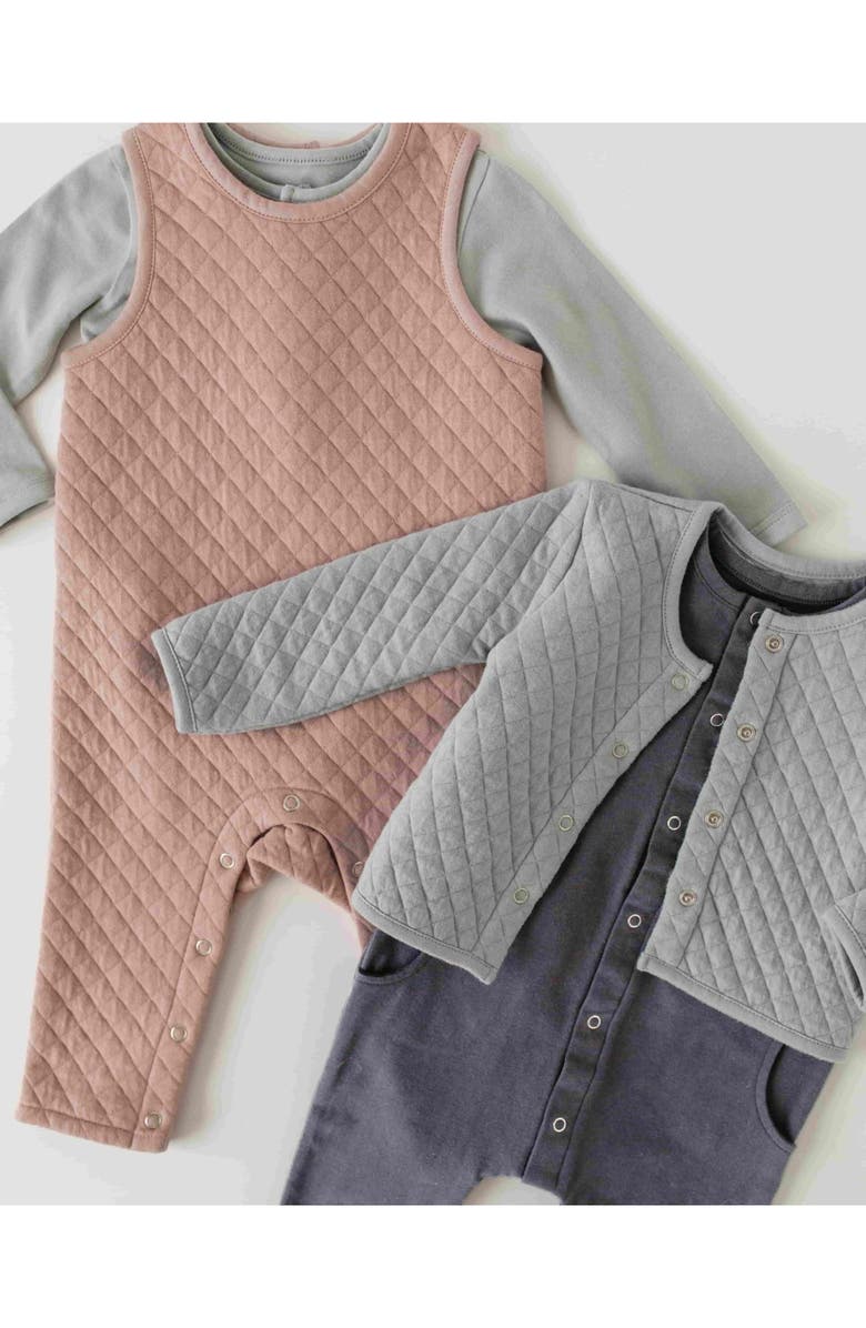 Pehr Essentials Organic Cotton Romper, Alternate, color, Fountain Blue