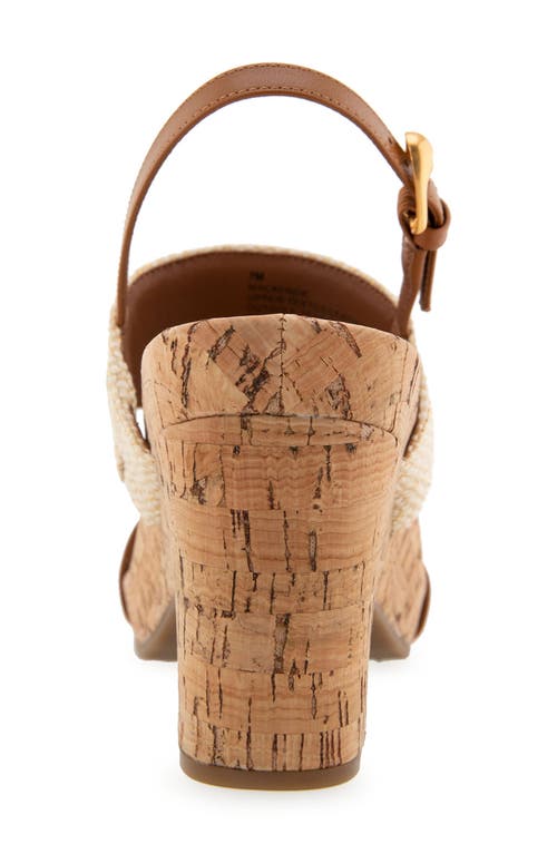 Shop Aerosoles Mackenzie Slingback Sandal In Natural/tan Raffia