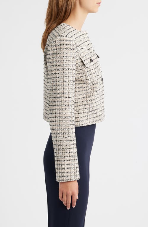 Theory Tweed Jacket In Animal Print