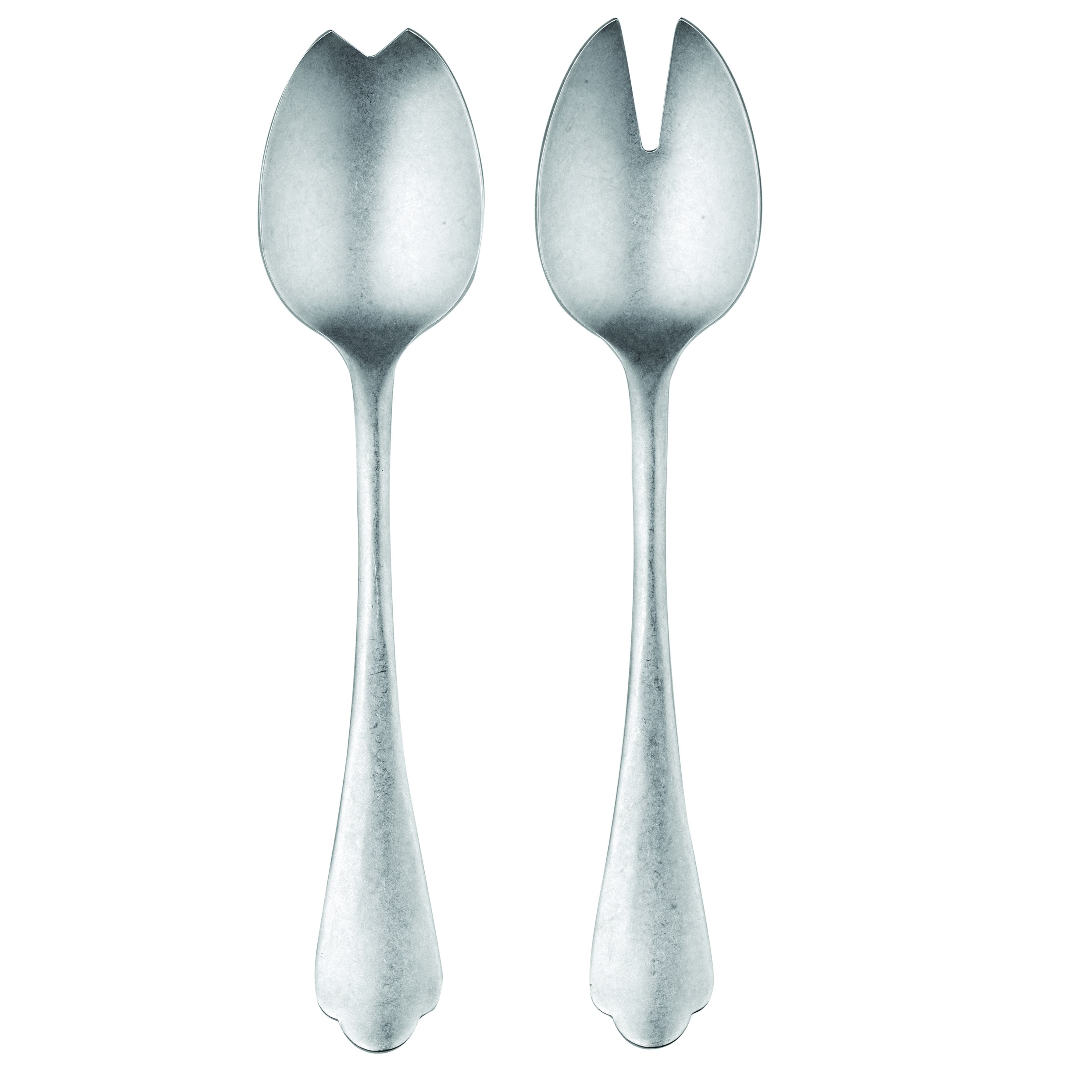 Mepra Dolce Vita Salad Serving Set In Silver