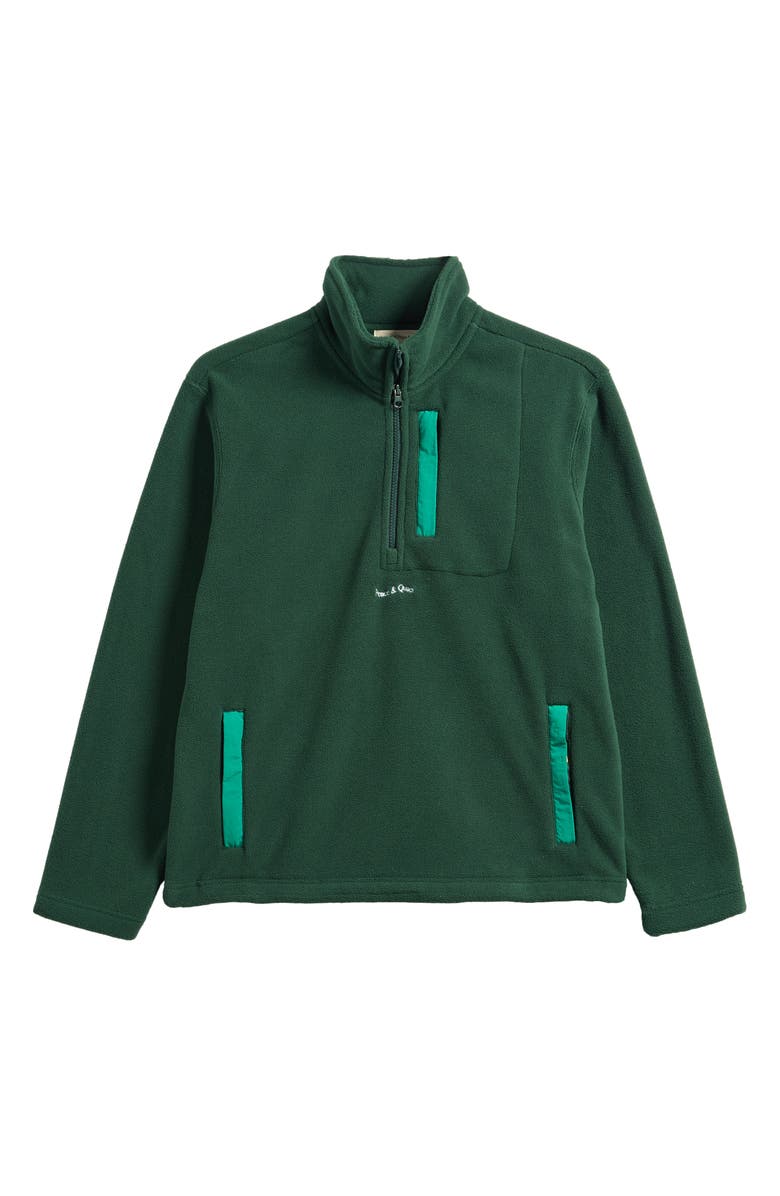 Museum of Peace & Quiet Summit Polar Fleece Quarter Zip Pullover, Alternate, color, Forest