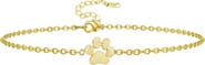 DLORIA Fureverly Single Paw Print Link Chain Bracelet