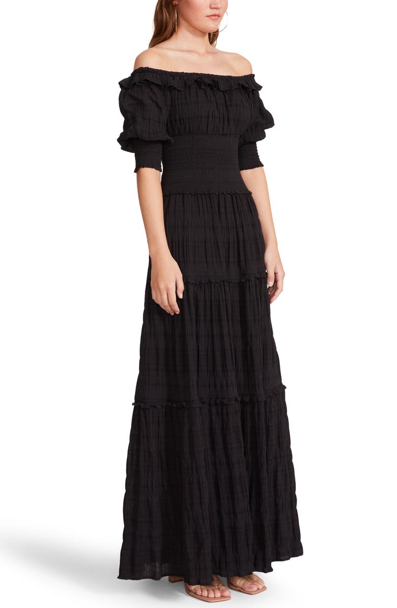 BB Dakota by Steve Madden Peasantries Off the Shoulder Maxi Dress, Alternate, color, 