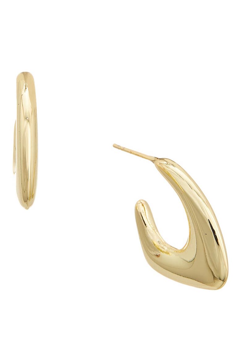 Geometric Hoop Earrings, Main, color, YELLOW
