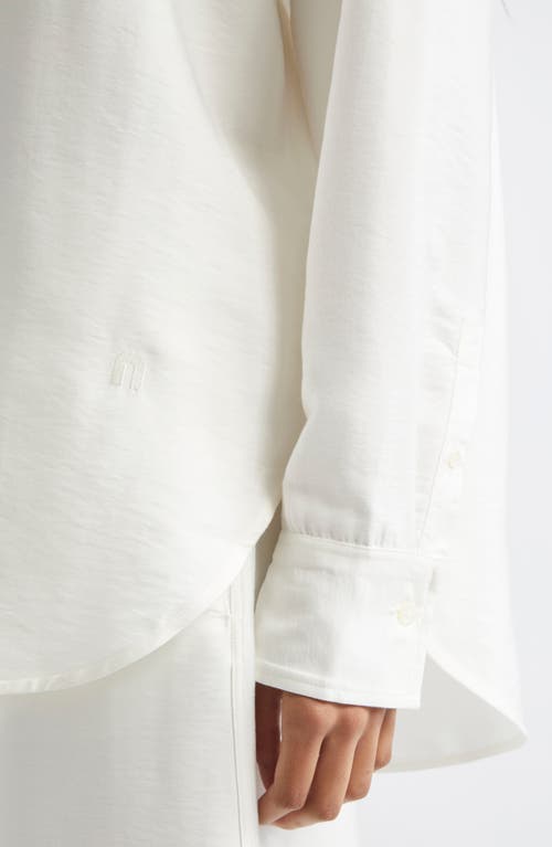 Teurn Studios Fluid Oversize Point Collar Button-up Shirt
