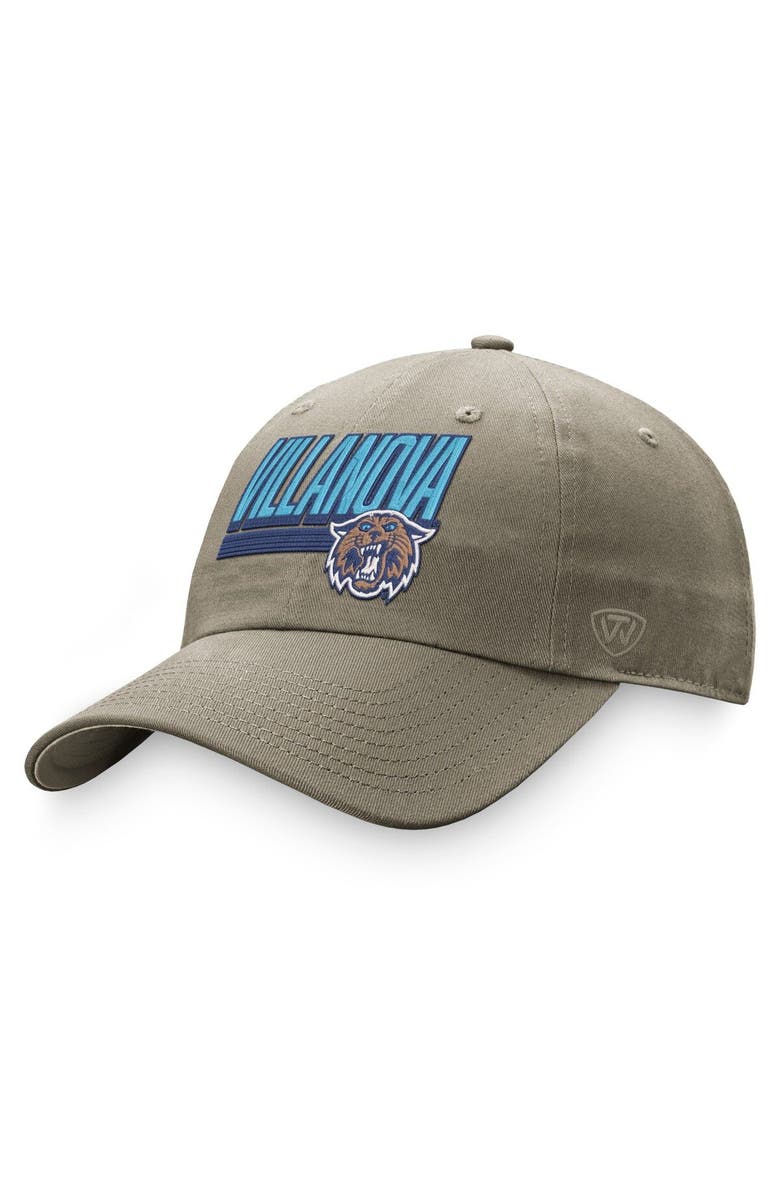 TOP OF THE WORLD Men's Top of the World Khaki Villanova Wildcats Slice Adjustable Hat, Main, color, Khaki