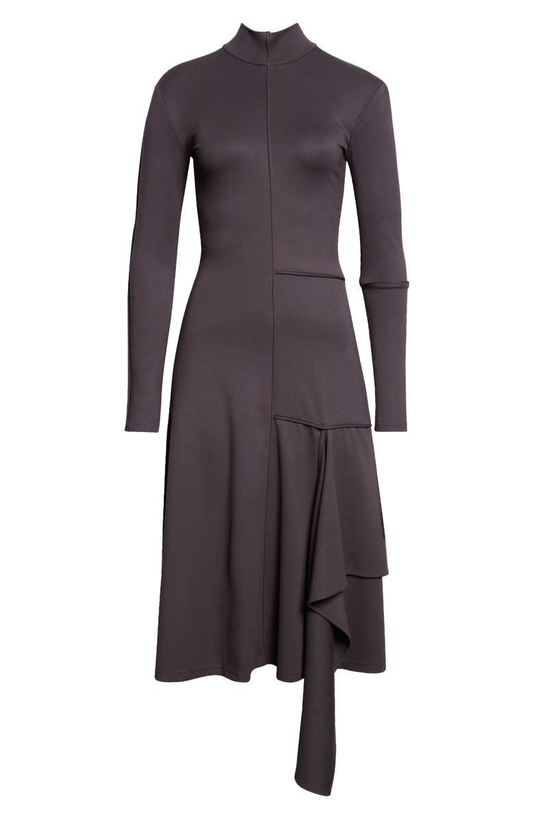 ISRAELLA KOBLA Siham Long Sleeve Fit & Flare Midi Dress, Alternate, color, Dark Grey