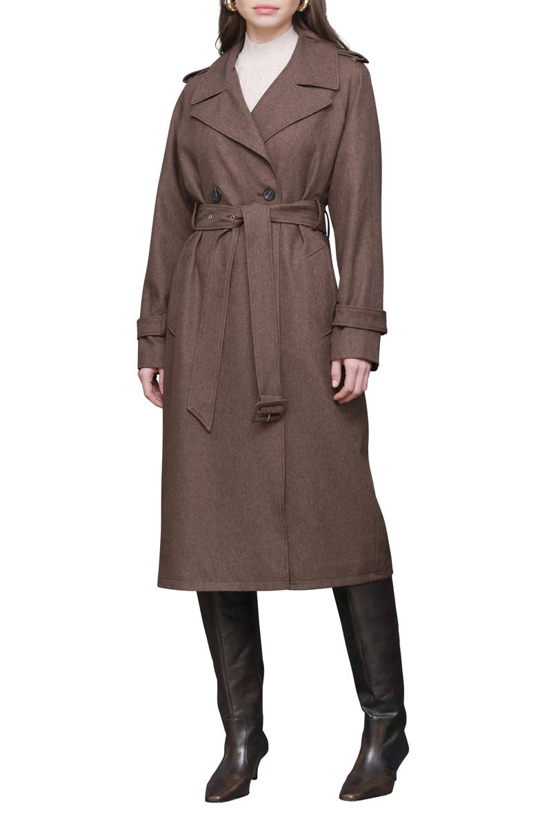 Avec Les Filles Slouchy Double Breasted Trench Coat, Alternate, color, Chickory