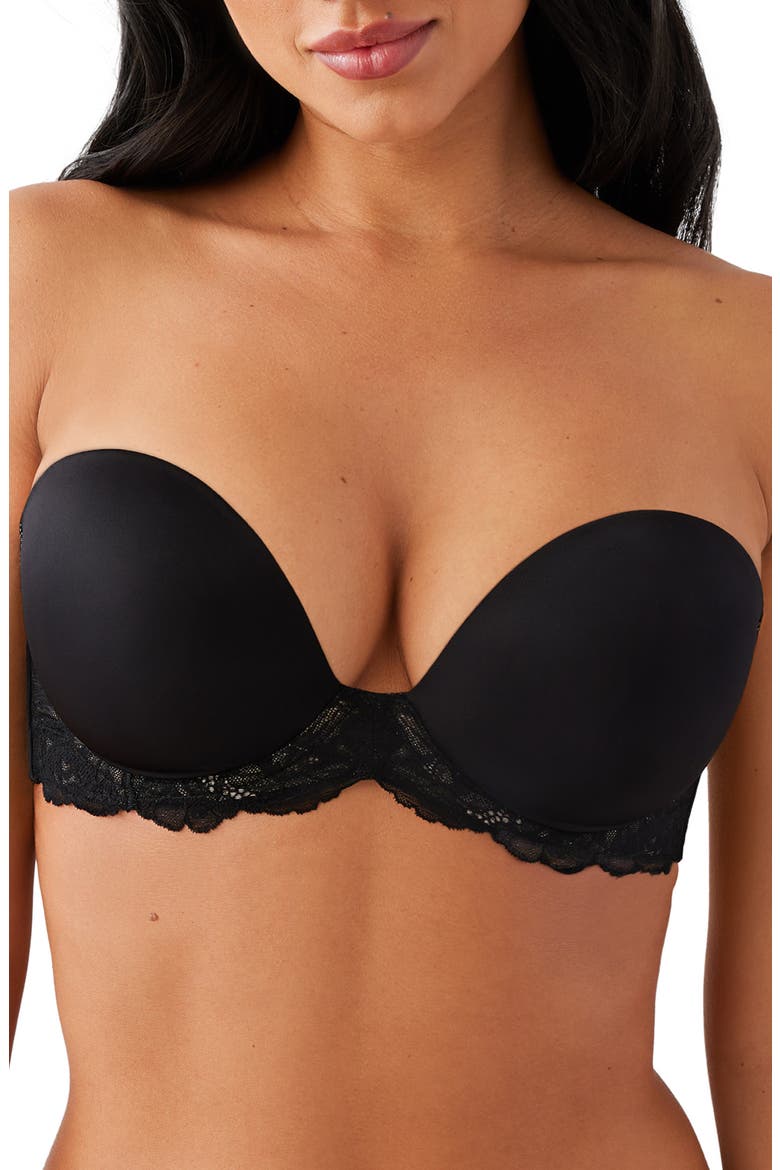 Self-Assured Underwire Convertible Push-Up Bra, Main, color, BLACK