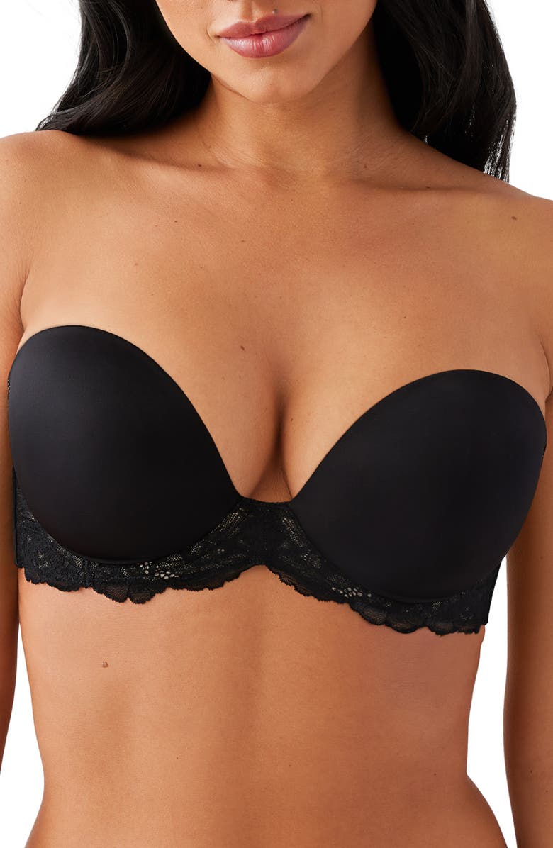 Wacoal Self-Assured Underwire Convertible Push-Up Bra, Main, color, Black