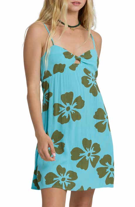 Last Sunset Floral Print Crinkle Minidress