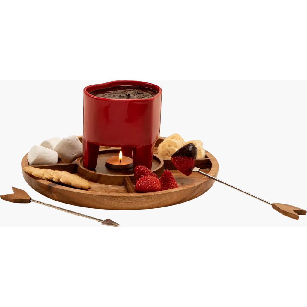 Uncommon Goods Date Night Fondue Set In Red