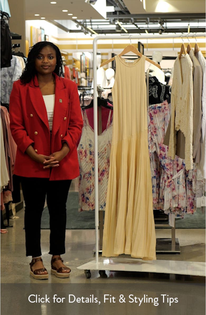 Piano Sleeveless Pleated Cotton Blend Sweater Dress, sales video thumbnail