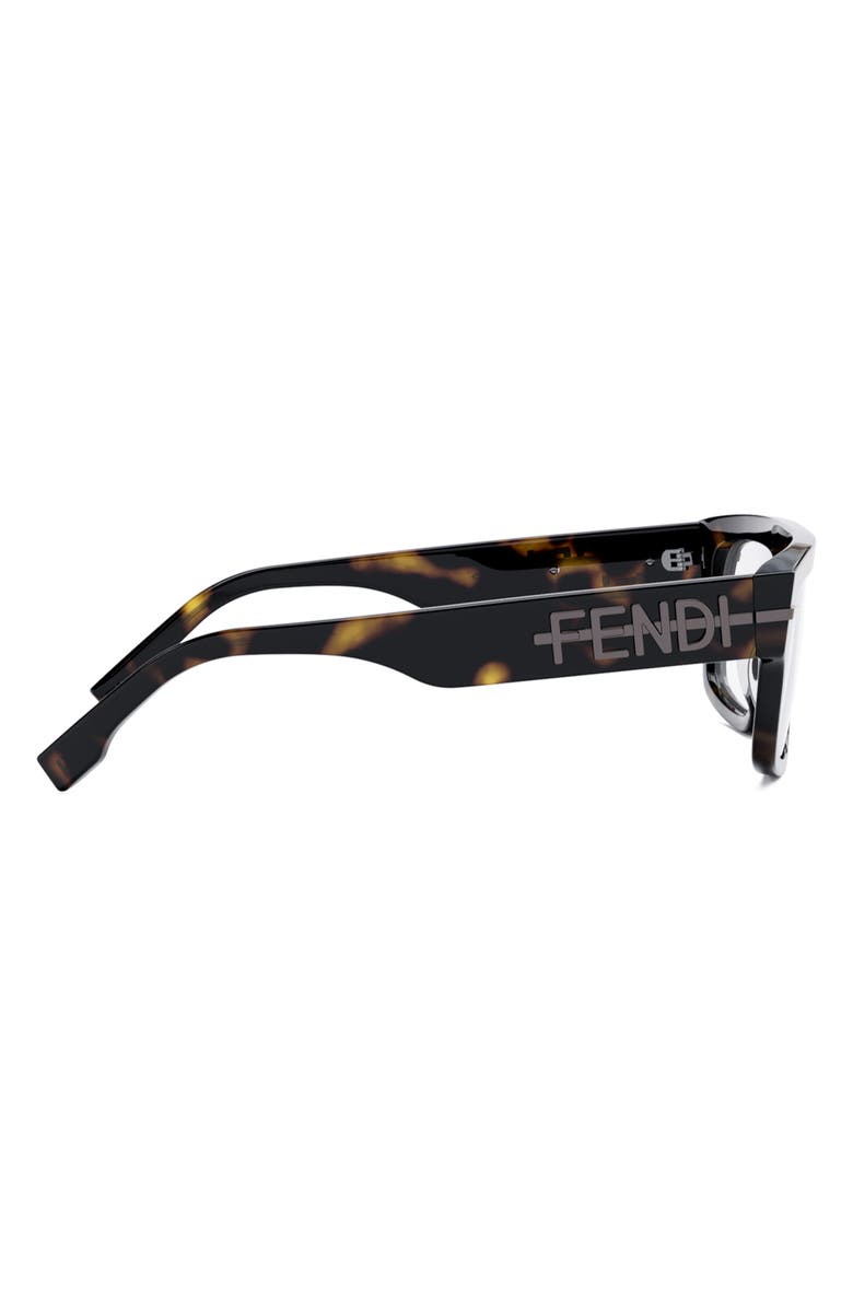 Fendi 'Fendigraphy 54mm Rectangular Optical Glasses, Alternate, color, Dark Havana