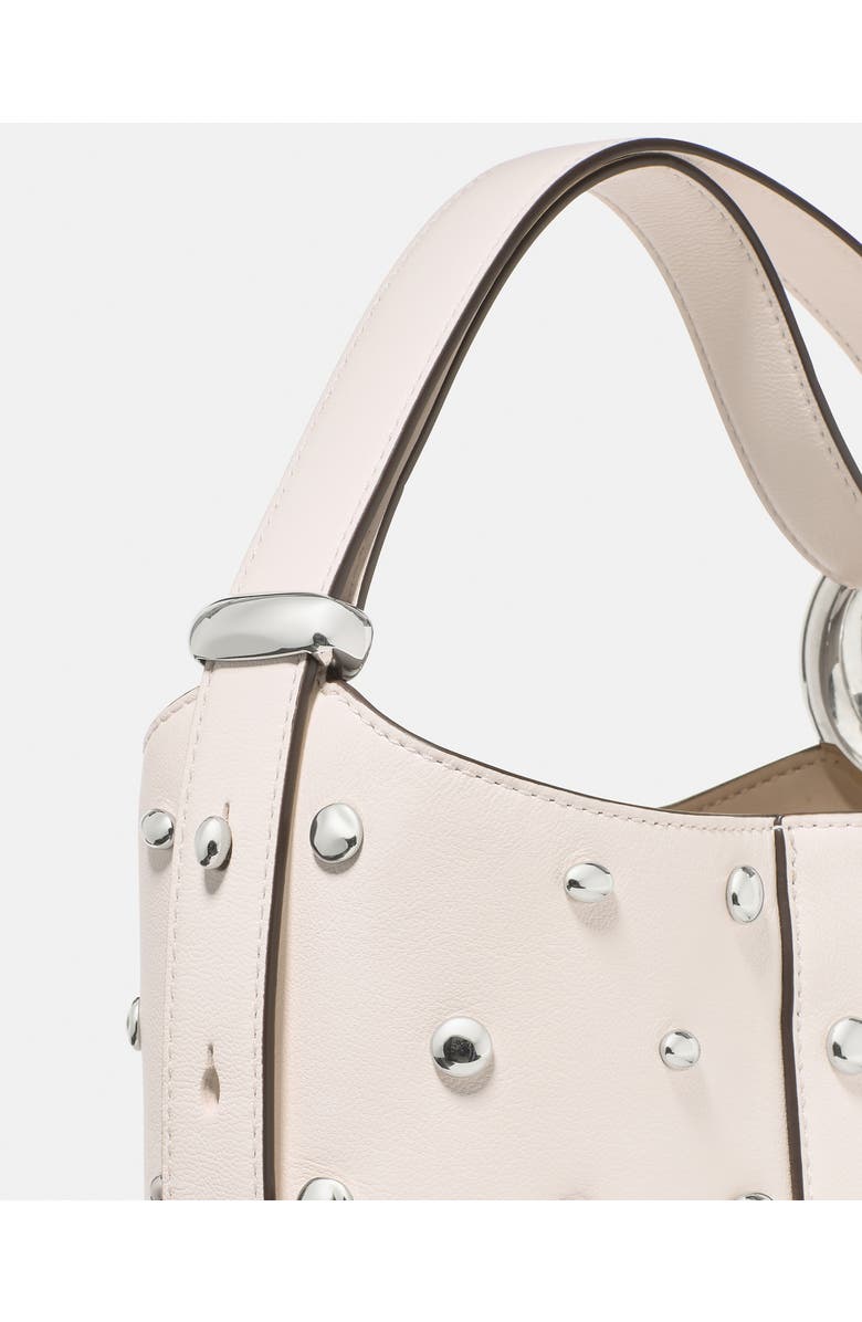 Kate Spade New York halo stud fine grain leather crossbody bag, Alternate, color, Cream.