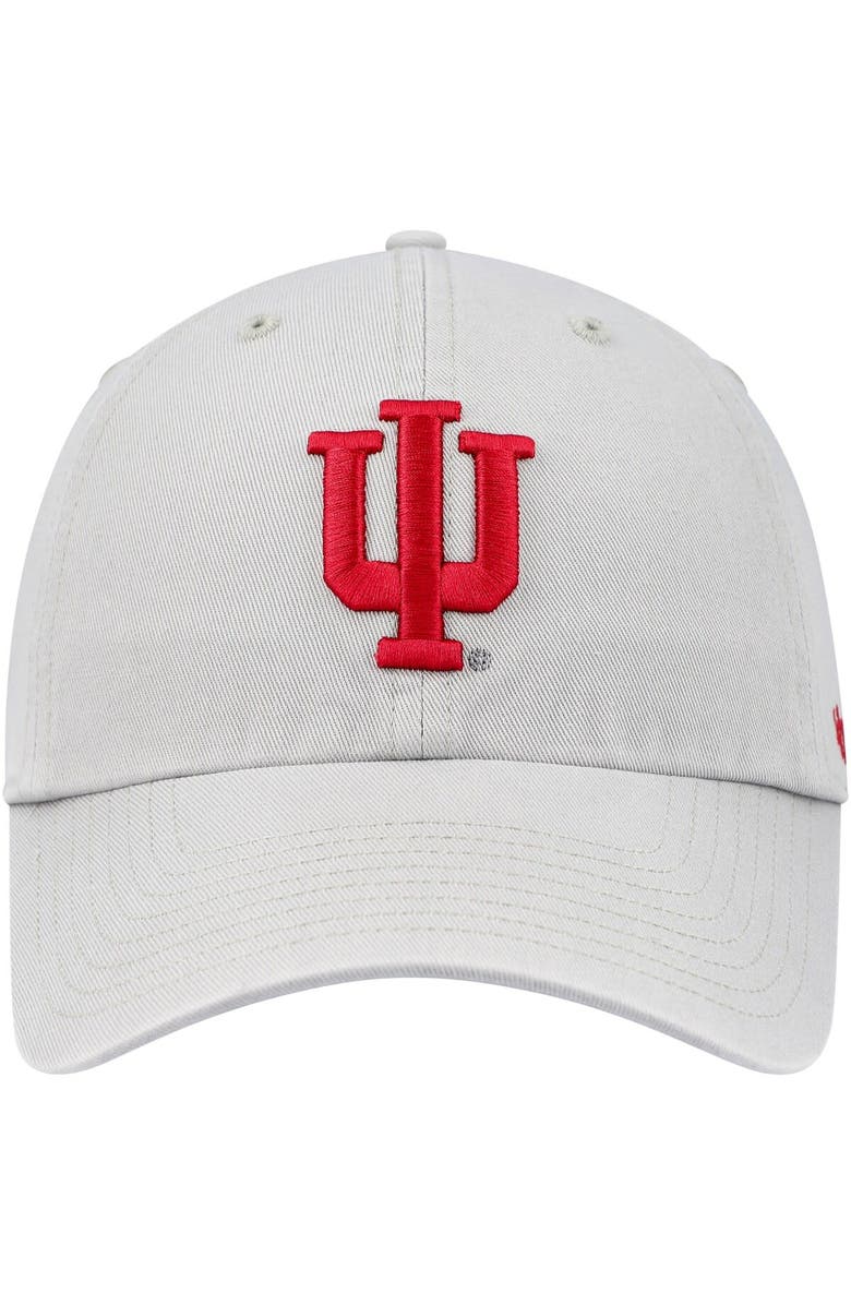 '47 Men's '47 Gray Indiana Hoosiers Clean Up Adjustable Hat, Alternate, color,
