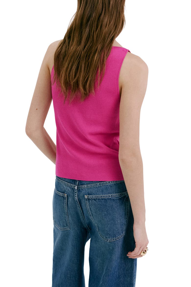 Fine-Knit Boat Neck Top, Alternate, color, FUCHSIA