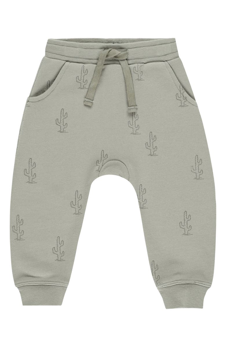 Rylee + Cru Kids' Cactus Print Knit Joggers, Main, color, Cactus