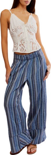 Days End Stripe Cotton Drawstring Pants