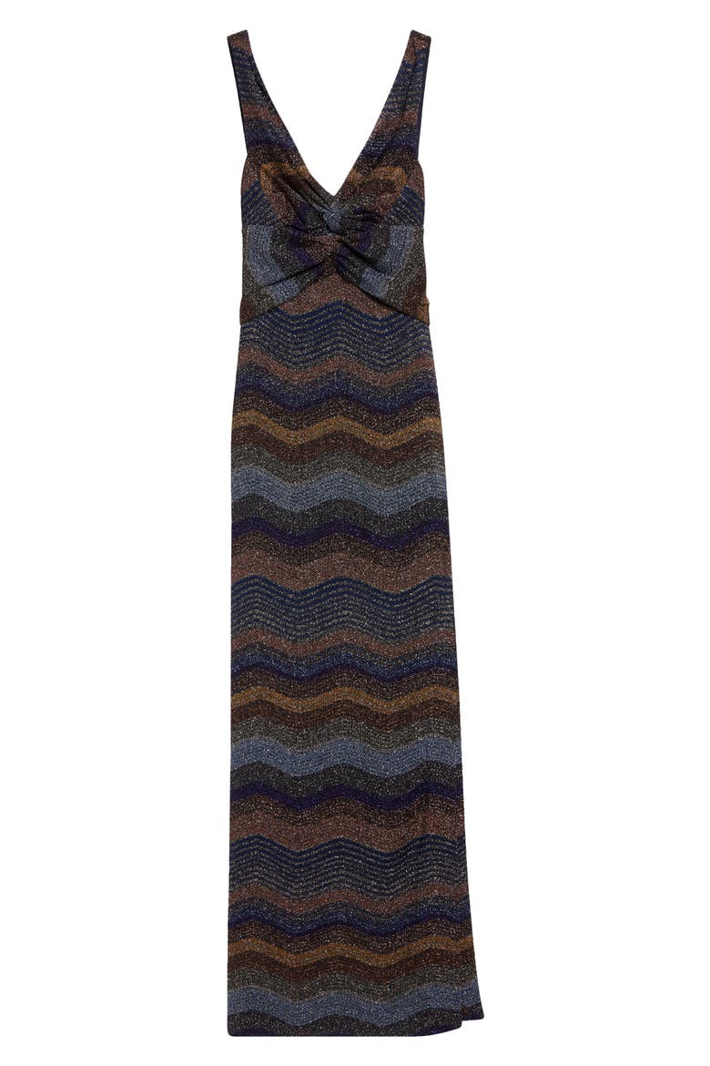 Metallic Zigzag Stripe Maxi Dress, Alternate, color, SMSS7-MULTI VIOLET