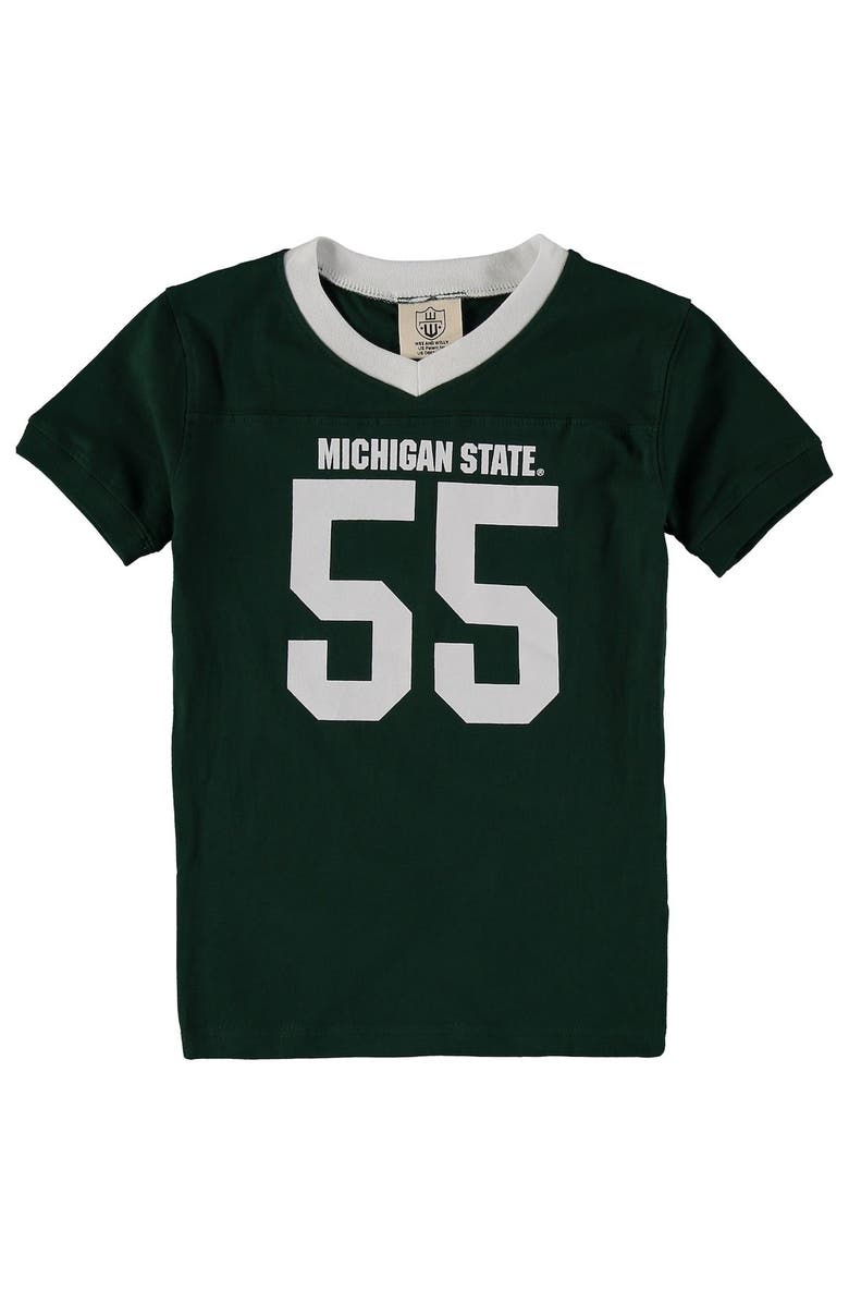 Wes & Willy Youth Wes & Willy Green Michigan State Spartans Football Pajama Set, Alternate, color, 