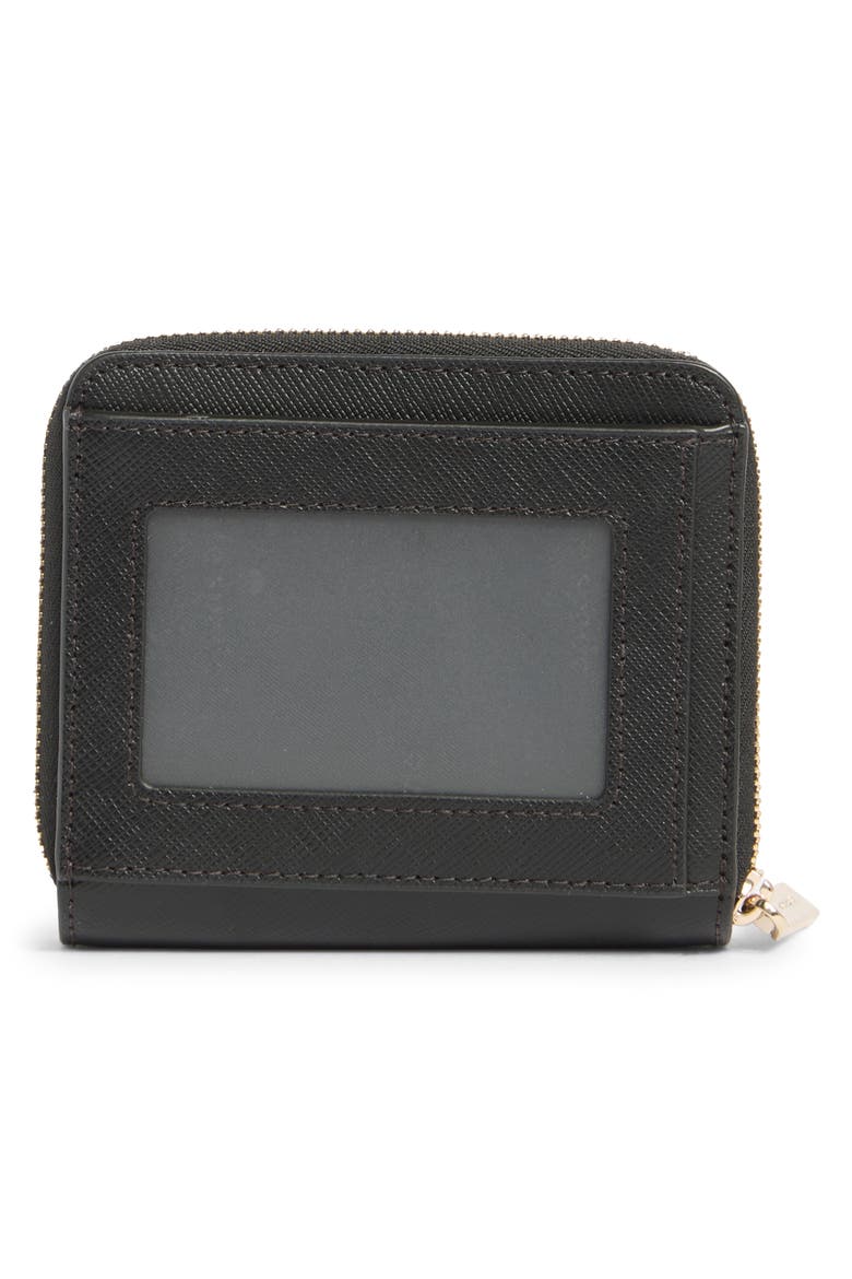 staci saffiano leather wallet, Alternate, color, BLACK