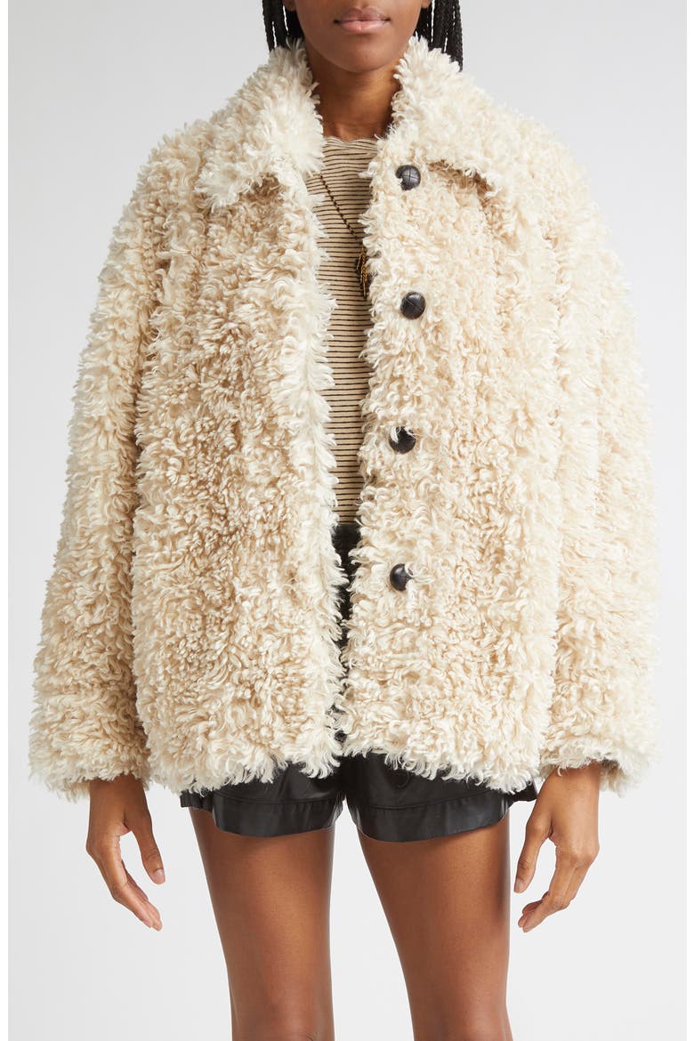Tarvey Faux Shearling Jacket, Main, color, ECRU