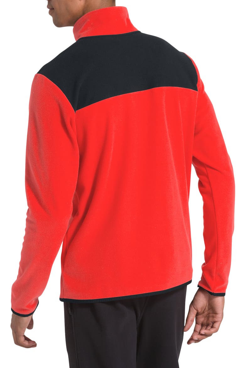 TKA Glacier Snap Neck Pullover, Alternate, color, FIERY RED/ TNF BLACK
